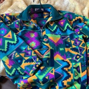 Vintage 1980s Fleece FILA pullover